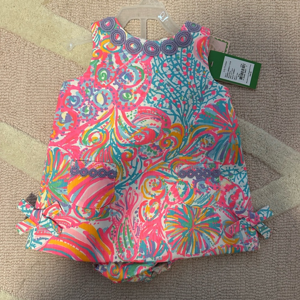 NWT Lilly Pulitzer Colorful Baby Shift Dress 12-18 months